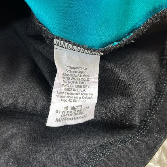 Dresscode LA Teal and black sheath wiggle dress, size medium - Picture 8 of 9